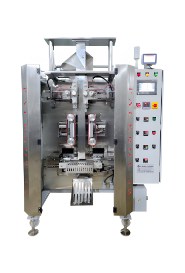 Automatic High Speed Continuous Box-Motion, Vacuum Pulling VFFS (Collar type) Machine for Quad Pouches (Model No.- PackBot-50Q)
