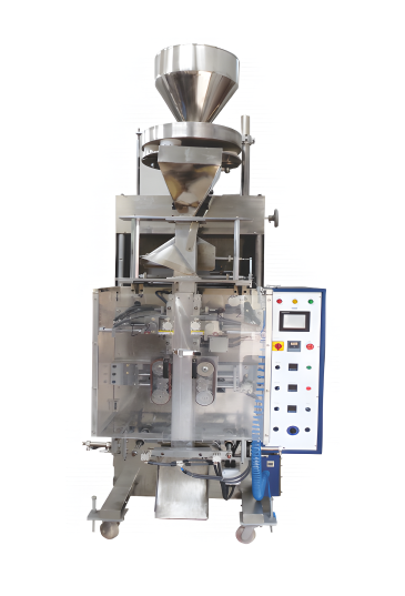 Automatic Intermittent VFFS Collar type machine for Four Corner Seal (Quad) Pouches (Model No.- CTQ+CF)